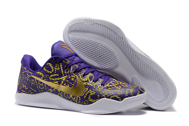 Nike Kobe 11 Elite Purple Golden Basketabll Shoes